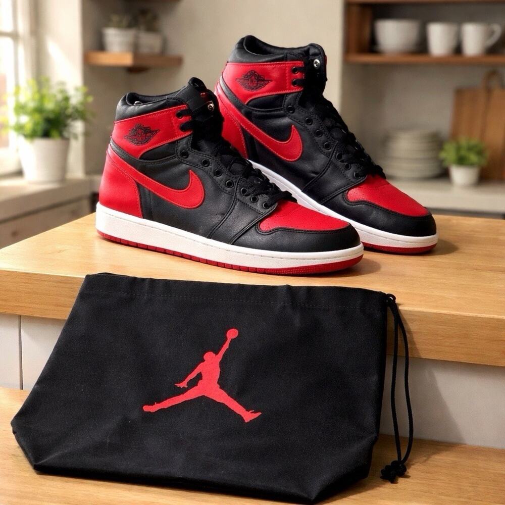Size 12 Women’s 10.5 Men - Air Jordan 1 Retro OG 2023 High Satin Bred New No Lid